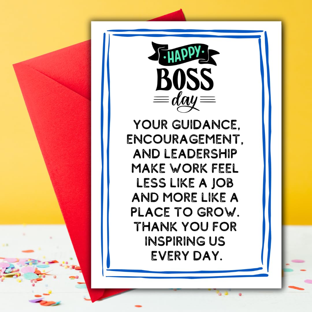 Boss Day Card from staff, Bosses Day Card from group, Boss Gifts for Women Men, Happy Boss's Day Card Gifts for Boss from Employees, Funny Boss's Day Gift for Her Him, Appreciation Bosses Day Ideas