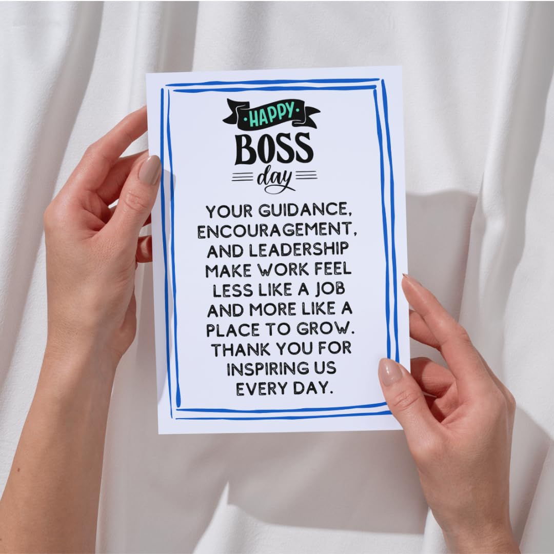 Boss Day Card from staff, Bosses Day Card from group, Boss Gifts for Women Men, Happy Boss's Day Card Gifts for Boss from Employees, Funny Boss's Day Gift for Her Him, Appreciation Bosses Day Ideas