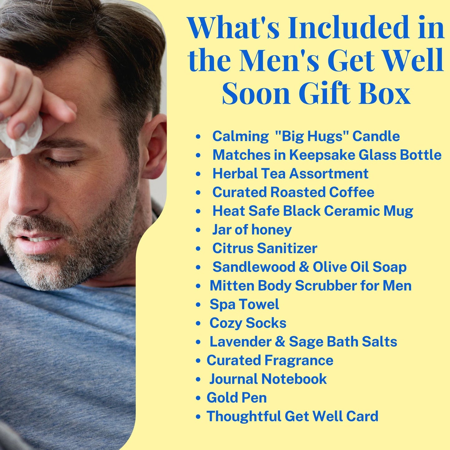 Mens Get Well Soon Gift Basket, Mens Get Well Gifts, Get Well Soon Gift for Men, Get Well Soon Care Package for Men, Care Package for Man, Get Well Soon Gift for Coworker