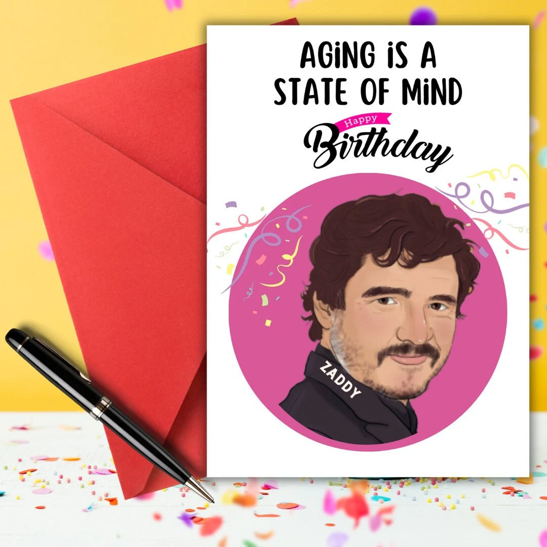 Pedro Pascal Birthday Card, Pedro Pascal Card, Funny Pedro Pascal Happy Birthday Card, for friend, sister, Pedro Pascal Card, Pedro Fan Card