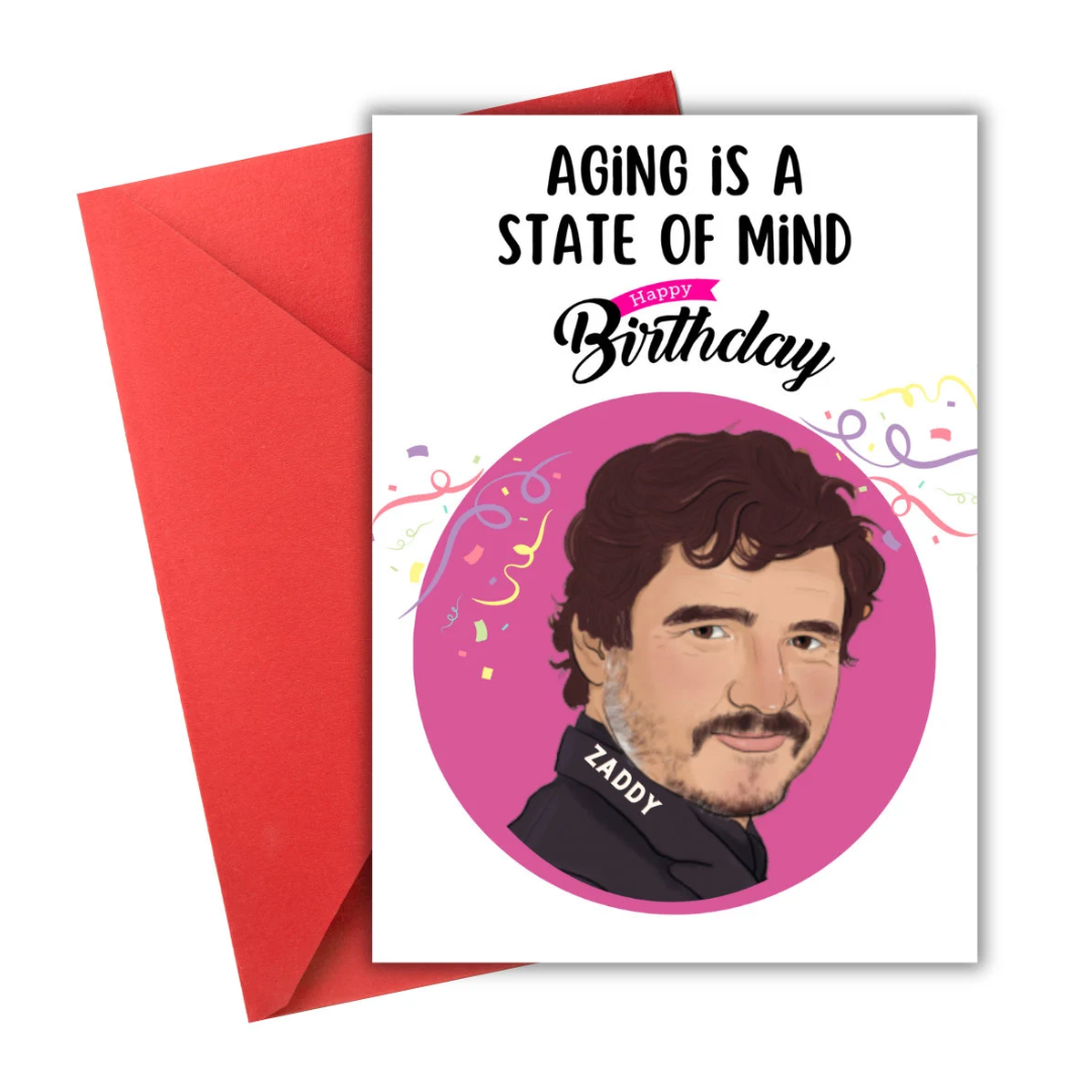 Pedro Pascal Birthday Card, Pedro Pascal Card, Funny Pedro Pascal Happy Birthday Card, for friend, sister, Pedro Pascal Card, Pedro Fan Card