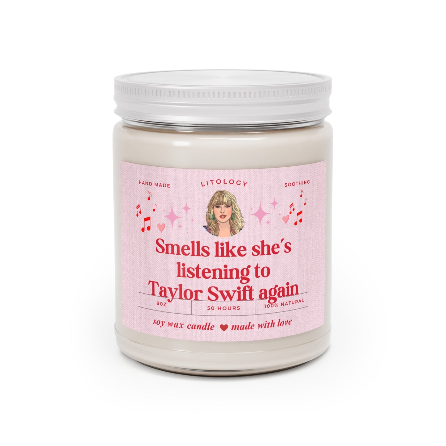 Taylor Swift Birthday Gift, Cool Fan Gifts for Women Adult, Birthday Candle for Swifties Besties, Natural Coconut Lavender Candle Room Decor, Themed Gift Ideas for Christmas Graduation Retirement