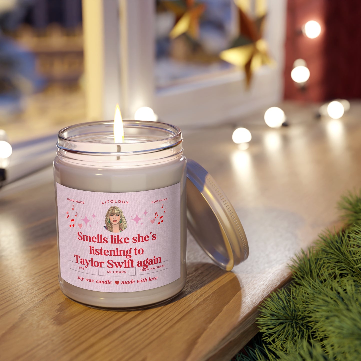 Taylor Swift Birthday Gift, Cool Fan Gifts for Women Adult, Birthday Candle for Swifties Besties, Natural Coconut Lavender Candle Room Decor, Themed Gift Ideas for Christmas Graduation Retirement