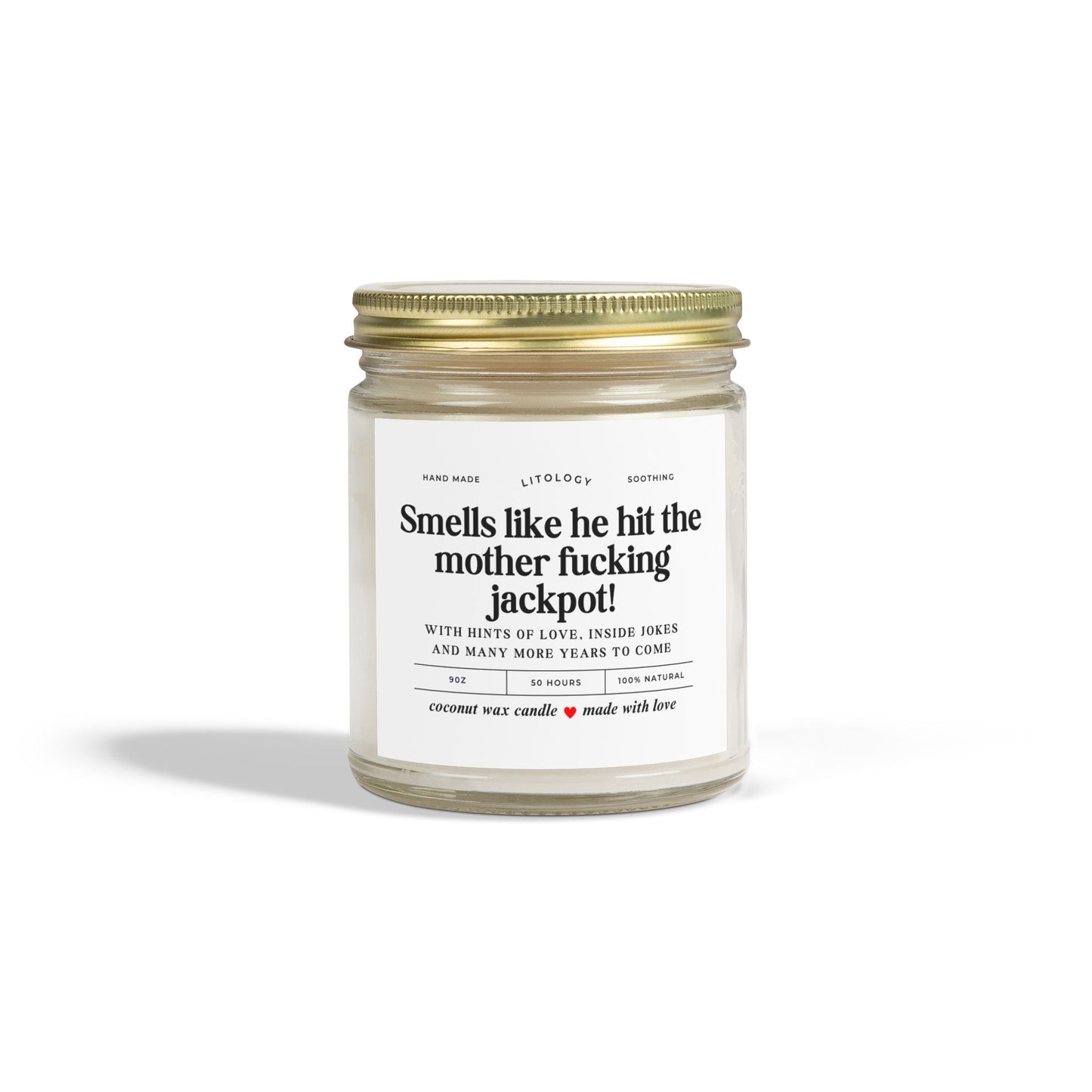 Engagement Candle, He Hit The Jackpot Funny Engagement Gifts For Couple Funny Wedding Gift For Bride to Be, Proposal gift for friend