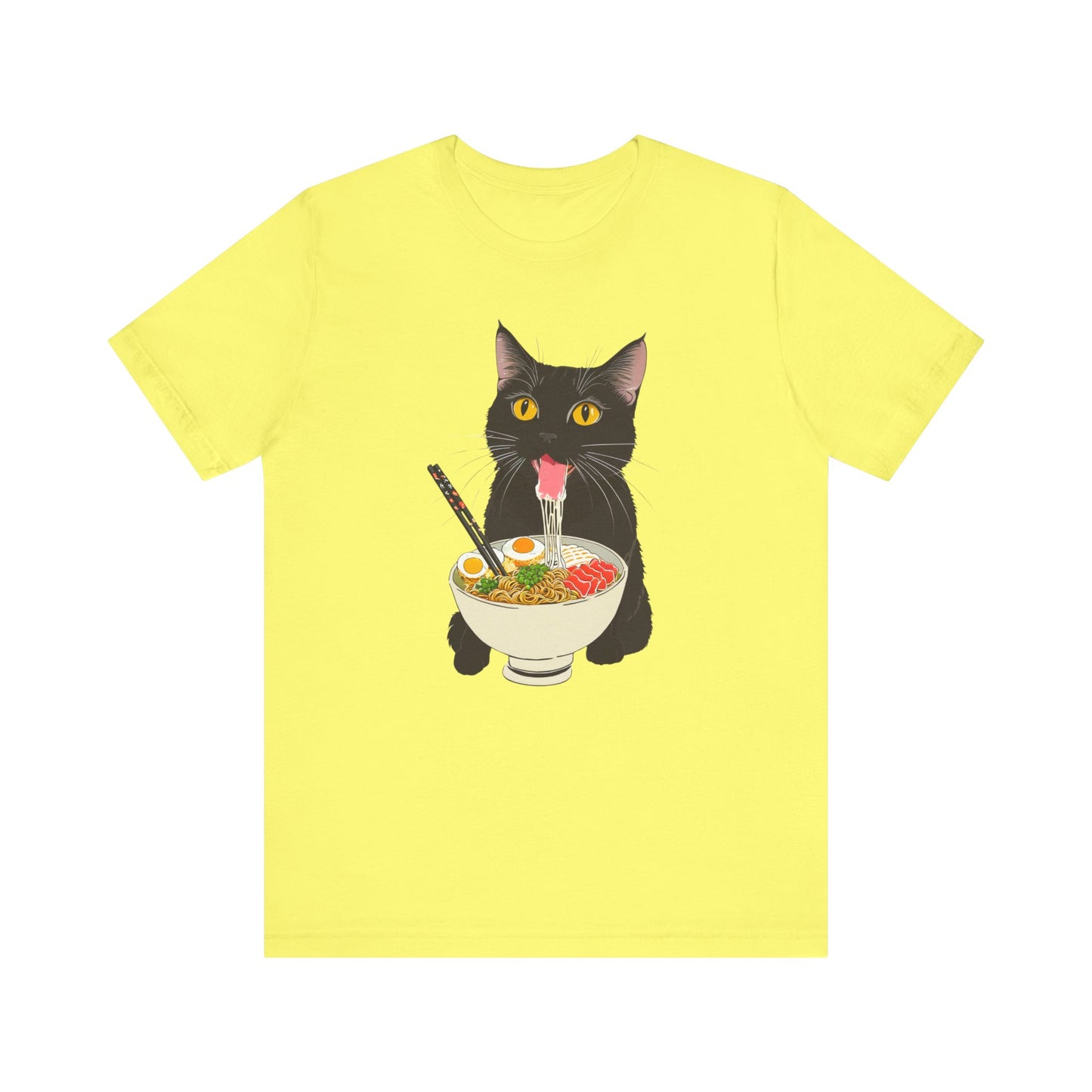 Cat Eating Ramen Shirt, Ramen Cat Shirt, Ramen Cat TShirt, Foodie Gift, Black Cat Ramen Noodle T-Shirt, Retro Cat Tee, Cat Lover Tshirt