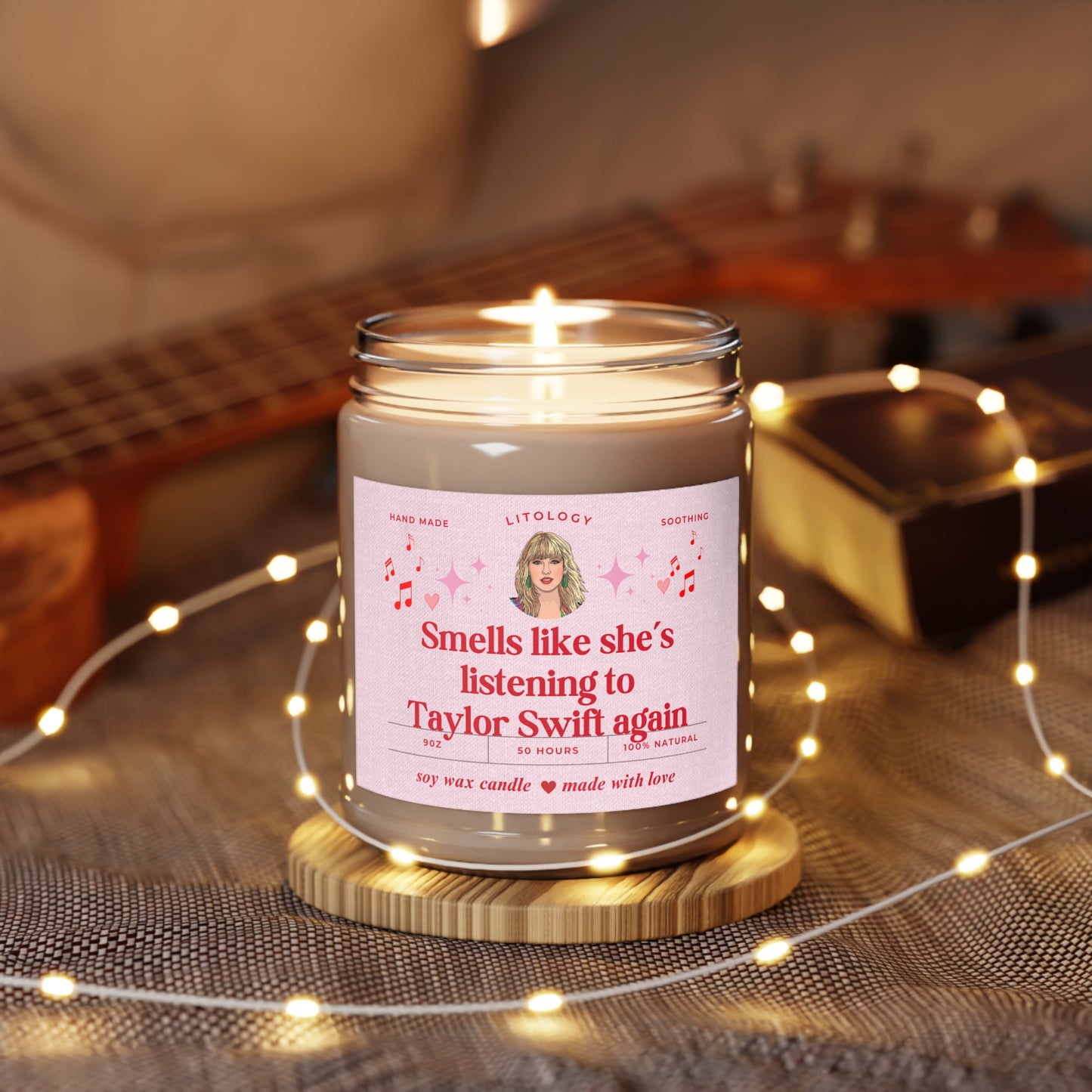Taylor Swift Birthday Gift, Cool Fan Gifts for Women Adult, Birthday Candle for Swifties Besties, Natural Coconut Lavender Candle Room Decor, Themed Gift Ideas for Christmas Graduation Retirement