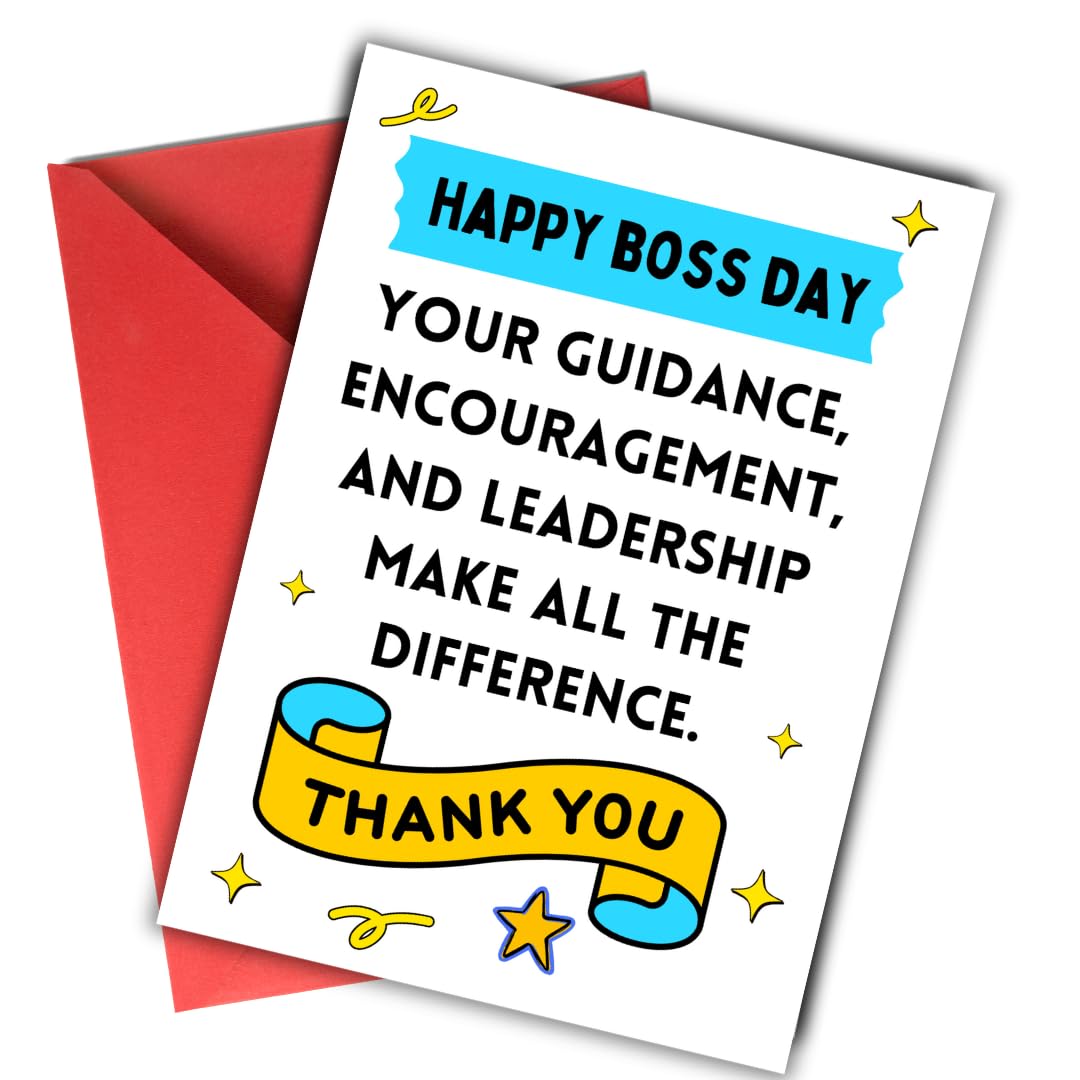 Happy national boss day card, Boss Day Card from Us, Boss Day Card from Group Bosses Day Card, boss day 2025 card for Women Men, Happy Boss's Day Card from Employees Funny Boss's Day Gift for Her Him