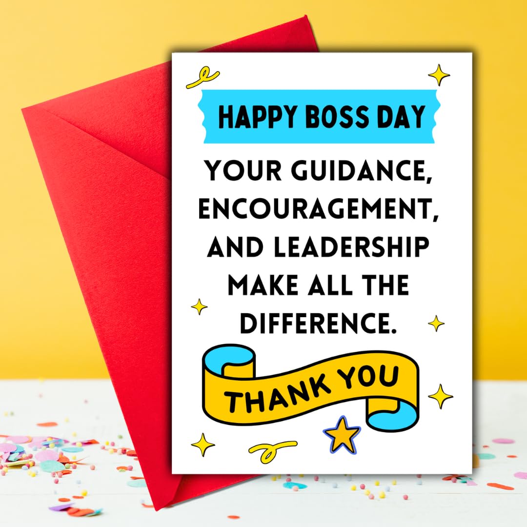 Happy national boss day card, Boss Day Card from Us, Boss Day Card from Group Bosses Day Card, boss day 2025 card for Women Men, Happy Boss's Day Card from Employees Funny Boss's Day Gift for Her Him