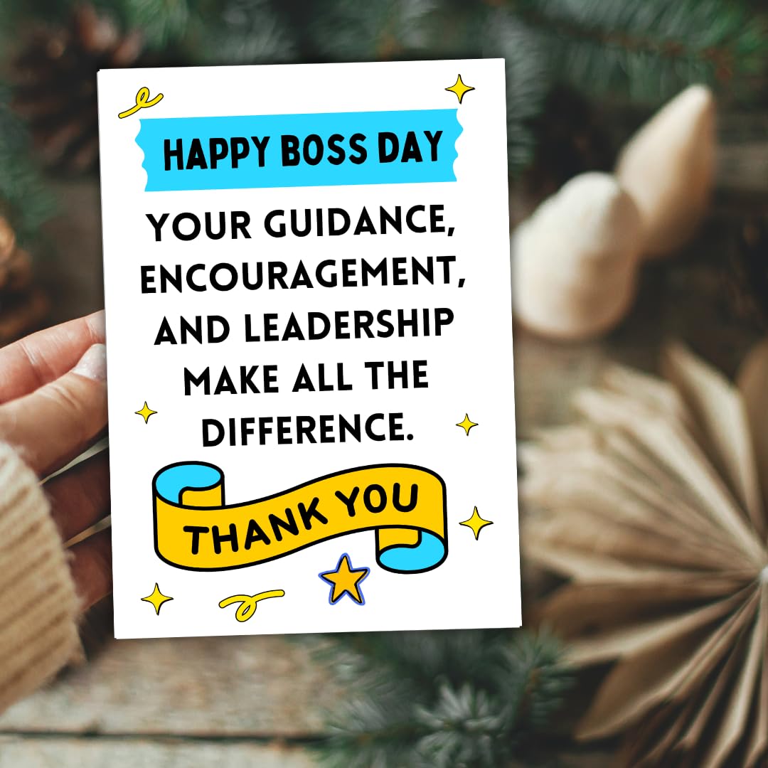 Happy national boss day card, Boss Day Card from Us, Boss Day Card from Group Bosses Day Card, boss day 2025 card for Women Men, Happy Boss's Day Card from Employees Funny Boss's Day Gift for Her Him