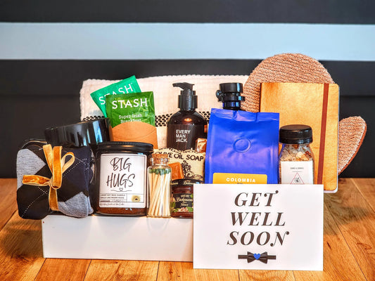Mens Get Well Soon Gift Basket, Mens Get Well Gifts, Get Well Soon Gift for Men, Get Well Soon Care Package for Men, Care Package for Man, Get Well Soon Gift for Coworker